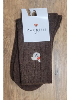 Ciepłe skarpetki damskie z aplikacją brązowe YN5065, Kolor brązowy, Rozmiar uniwersalny, Magnetis ze sklepu Primodo w kategorii Skarpetki damskie - zdjęcie 187803512