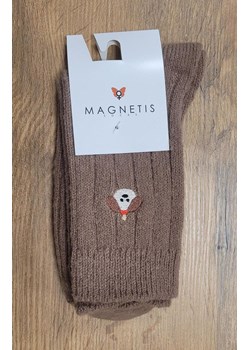 Ciepłe skarpetki damskie z aplikacją ciemnobeżowe YN5065, Kolor ciemnobeżowy, Rozmiar uniwersalny, Magnetis ze sklepu Primodo w kategorii Skarpetki damskie - zdjęcie 187803513