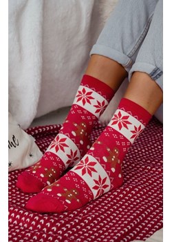 Skarpetki damskie świąteczne czerwone Ciastka 1283.040, Kolor czerwony-wzór, Rozmiar 37-41, Milena ze sklepu Primodo w kategorii Skarpetki damskie - zdjęcie 187803520