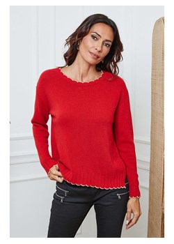 So Cachemire Sweter &quot;Kedis&quot; w kolorze czerwonym ze sklepu Limango Polska w kategorii Swetry damskie - zdjęcie 187803610