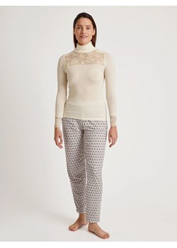 Calida Wełniana koszulka w kolorze kremowym ze sklepu Limango Polska w kategorii Bluzki damskie - zdjęcie 187803701