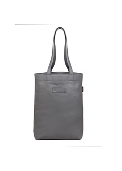 popielata torebka damska skórzana shopperka Chiara ze sklepu Słoń Torbalski w kategorii Torby Shopper bag - zdjęcie 187805040