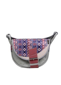 popielata z kolorową ozdobną klapą damska torebka listonoszka sk ze sklepu Słoń Torbalski w kategorii Listonoszki - zdjęcie 187805042