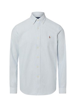 Polo Ralph Lauren Męska koszula casualowa - Custom Fit Mężczyźni Modern Fit Bawełna jasnoniebieski w paski ze sklepu vangraaf w kategorii Koszule męskie - zdjęcie 187805112