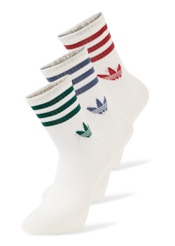 adidas Originals Skarpety w 3-paku Kobiety Bawełna biały w paski ze sklepu vangraaf w kategorii Skarpetki damskie - zdjęcie 187805121