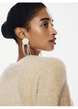 Reserved - Wiszące kolczyki z kwiatami - srebrny ze sklepu Reserved w kategorii Kolczyki - zdjęcie 187805301