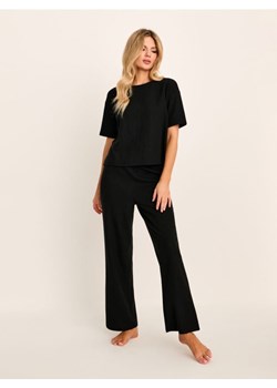 Sinsay - Bawełniana piżama dwuczęściowa - czarny ze sklepu Sinsay w kategorii Piżamy damskie - zdjęcie 187805773