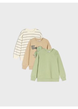 Sinsay - Bluza crewneck 3 pack - zielony ze sklepu Sinsay w kategorii Bluzy chłopięce - zdjęcie 187805804