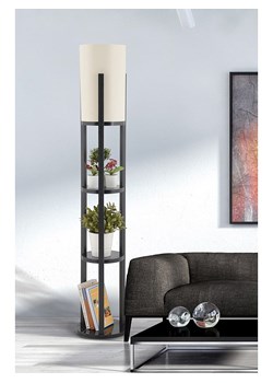 Opviq Lampa stojąca w kolorze czarnym - wys. 134 x Ø 25 cm ze sklepu Limango Polska w kategorii Oświetlenie - zdjęcie 187806672