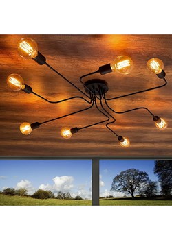 Opviq Lampa sufitowa &quot;Truva&quot; w kolorze czarnym - gł. 15 x Ø 140 cm ze sklepu Limango Polska w kategorii Oświetlenie - zdjęcie 187807600