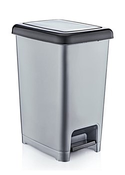 Violeta Home Kosz w kolorze szarym na śmieci - 25 x 43,7 x 35 cm ze sklepu Limango Polska w kategorii Kosze na śmieci - zdjęcie 187808154