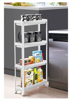 Violeta Home Regał w kolorze białym na kółkach - 54 x 101 x 5,5 cm ze sklepu Limango Polska w kategorii Regały i witryny - zdjęcie 187808352