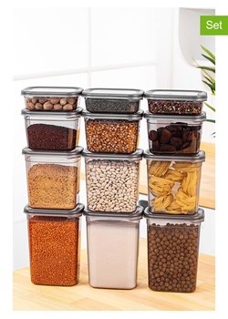 Violeta Home Pojemniki (12 szt.) w kolorze antracytowym ze sklepu Limango Polska w kategorii Pojemniki kuchenne - zdjęcie 187808453