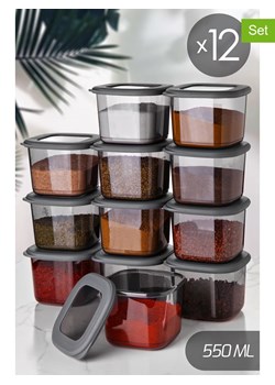 Violeta Home Pojemniki (12 szt.) w kolorze szarym - 0,55 l ze sklepu Limango Polska w kategorii Pojemniki kuchenne - zdjęcie 187808561