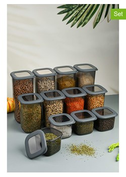 Violeta Home Pojemniki (12 szt.) w kolorze antracytowym ze sklepu Limango Polska w kategorii Pojemniki kuchenne - zdjęcie 187808564