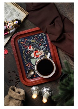 Violeta Home Taca w kolorze brązowo-granatowym - 23,3 x 30,7 cm ze sklepu Limango Polska w kategorii Misy i tace dekoracyjne - zdjęcie 187808750