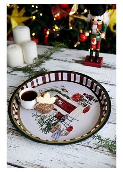 Violeta Home Taca w kolorze biało-czerwonym - Ø 31,5 cm ze sklepu Limango Polska w kategorii Misy i tace dekoracyjne - zdjęcie 187808820