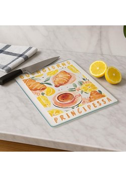 Violeta Home Deska w kolorze biało-żółtym do krojenia - 30 x 20 cm ze sklepu Limango Polska w kategorii Deski - zdjęcie 187808942