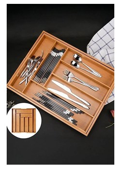 Violeta Home Pojemnik w kolorze jasnobrązowym na sztućce - 38 x 36 cm ze sklepu Limango Polska w kategorii Sztućce - zdjęcie 187809311