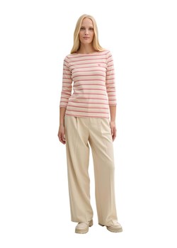 Tom Tailor Koszulka w kolorze jasnoróżowo-beżowo-białym ze sklepu Limango Polska w kategorii Bluzki damskie - zdjęcie 187810162