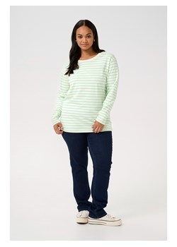 KAFFE curve Koszulka w kolorze zielono-kremowym ze sklepu Limango Polska w kategorii Bluzki damskie - zdjęcie 187810780