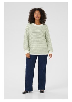 KAFFE curve Sweter w kolorze biało-zielonym ze sklepu Limango Polska w kategorii Swetry damskie - zdjęcie 187811133