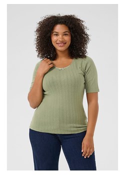 KAFFE curve Koszulka w kolorze oliwkowym ze sklepu Limango Polska w kategorii Bluzki damskie - zdjęcie 187811143