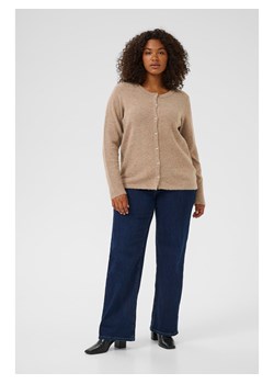 KAFFE curve Kardigan w kolorze jasnobrązowym ze sklepu Limango Polska w kategorii Swetry damskie - zdjęcie 187811193
