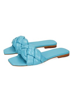 MELVIN &amp; HAMILTON Skórzane klapki &quot;Brooke&quot; w kolorze błękitnym ze sklepu Limango Polska w kategorii Klapki damskie - zdjęcie 187811470