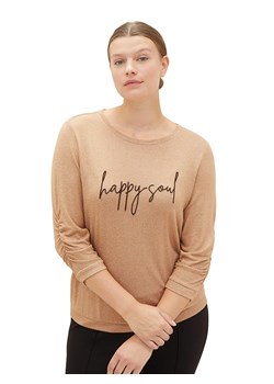 Tom Tailor Koszulka w kolorze jasnobrązowym ze sklepu Limango Polska w kategorii Bluzki damskie - zdjęcie 187812922