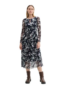 Tom Tailor Sukienka w kolorze granatowo-białym ze sklepu Limango Polska w kategorii Sukienki - zdjęcie 187813064