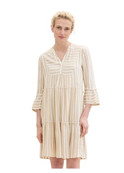 Tom Tailor Sukienka w kolorze beżowo-białym ze sklepu Limango Polska w kategorii Sukienki - zdjęcie 187813080