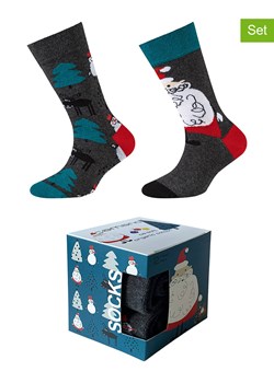 camano Skarpety (2 pary) w kolorze szaro-czerwono-turkusowym ze sklepu Limango Polska w kategorii Skarpetki dziecięce - zdjęcie 187813722