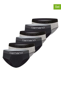 camano Slipy (6 par) w kolorze czarno-szarym ze sklepu Limango Polska w kategorii Majtki męskie - zdjęcie 187813771