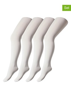 camano Rajstopy (4 pary) w kolorze białym - 40 DEN ze sklepu Limango Polska w kategorii Rajstopy dziecięce - zdjęcie 187813803