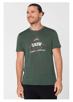 super.natural Koszulka &quot;Pray For Snow&quot; w kolorze ciemnozielonym ze sklepu Limango Polska w kategorii T-shirty męskie - zdjęcie 187814444