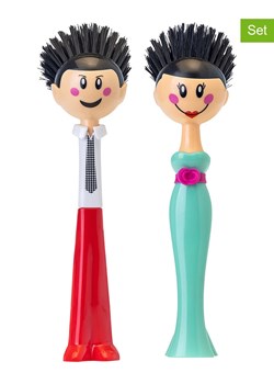 Vigar Szczotki (2 szt.) w kolorze błękitno-czerwonym do zmywania - wys. 26,5 cm ze sklepu Limango Polska w kategorii Akcesoria kuchenne - zdjęcie 187815631