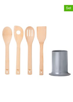Vigar 5-częściowy zestaw &quot;Taula&quot; w kolorze jasnobrązowo-szarym ze sklepu Limango Polska w kategorii Akcesoria kuchenne - zdjęcie 187815922