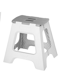 Vigar Hocker w kolorze biało-szarym - wys. 40 cm ze sklepu Limango Polska w kategorii Pufy i siedziska - zdjęcie 187816160