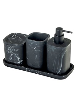 Vigar 4-częściowy zestaw &quot;Zense&quot; w kolorze czarnym - 28 x 13,5 x 11 cm ze sklepu Limango Polska w kategorii Dozowniki do mydła - zdjęcie 187816241