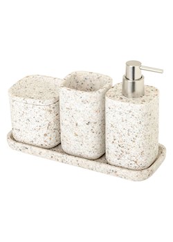 Vigar 4-częściowy zestaw &quot;Zense&quot; w kolorze beżowym - 28 x 13,5 x 11 cm ze sklepu Limango Polska w kategorii Dozowniki do mydła - zdjęcie 187816253