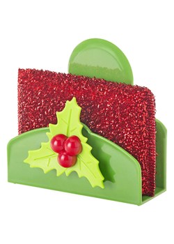 Vigar Uchwyt &quot;Mistletoe&quot; w kolorze czerwono-zielonym na gąbkę - 12 x 11,5 x 7 cm ze sklepu Limango Polska w kategorii Akcesoria kuchenne - zdjęcie 187816580