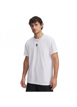 Męska koszulka do koszykówki Under Armour Curry Logo Heavyweight - biała ze sklepu Sportstylestory.com w kategorii T-shirty męskie - zdjęcie 187817961