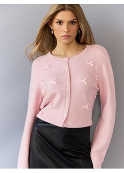 Mohito - Pastelowy kardigan - pastelowy różowy ze sklepu Mohito w kategorii Swetry damskie - zdjęcie 187818963