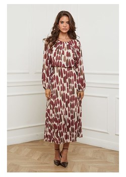 L&apos;armoire de Suzette Sukienka w kolorze brązowo-bordowo-kremowym ze sklepu Limango Polska w kategorii Sukienki - zdjęcie 187819453