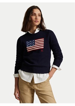 Polo Ralph Lauren Sweter 211896939001 Granatowy Regular Fit ze sklepu MODIVO w kategorii Swetry damskie - zdjęcie 187819931