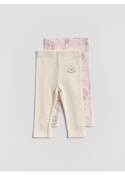 Reserved - Legginsy Kubuś Puchatek 2 pack - pastelowy róż ze sklepu Reserved w kategorii Odzież dla niemowląt - zdjęcie 187820690
