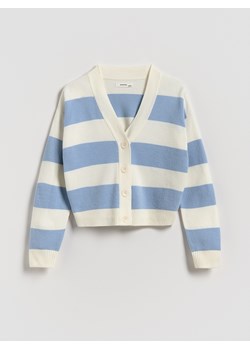 Reserved - Rozpinany kardigan z wiskozą - jasnoniebieski ze sklepu Reserved w kategorii Swetry dziewczęce - zdjęcie 187820712