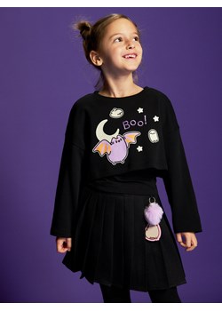 Reserved - Dwuwarstwowa koszulka Pusheen - czarny ze sklepu Reserved w kategorii Bluzki dziewczęce - zdjęcie 187820794