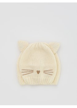 Reserved - Beret z haftowaną aplikacją - złamana biel ze sklepu Reserved w kategorii Czapki dziecięce - zdjęcie 187820831